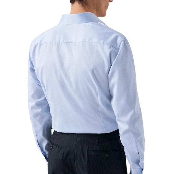 Eton | Light Blue Signature Twill Contemporary Fit Shirt Size 46 Neck 18 - Picture 2 of 6